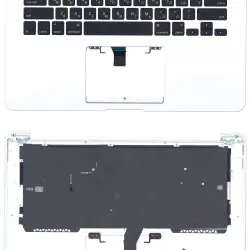 Клавіатура для ноутбука Apple MacBook Air 2013+ (A1466) Black с топ панелью, RU (горизонтальный ентер)