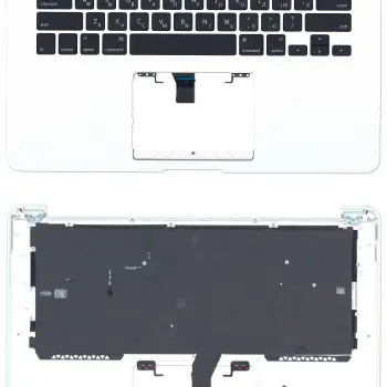 Клавіатура для ноутбука Apple MacBook Air 2013+ (A1466) Black с топ панелью, RU (горизонтальный ентер)