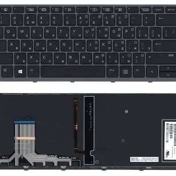 Клавиатура для ноутбука HP Zbook (Studio G3) Black с подсветкой (Light) (No Frame) RU