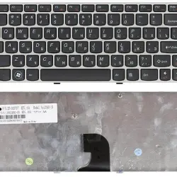 Клавиатура для ноутбука Lenovo IdeaPad (Z360) Black, (Silver Frame), RU