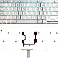 Клавіатура для ноутбука Apple MacBook 15.4" (A1260) Silver, (No Frame), RU (горизонтальный ентер)