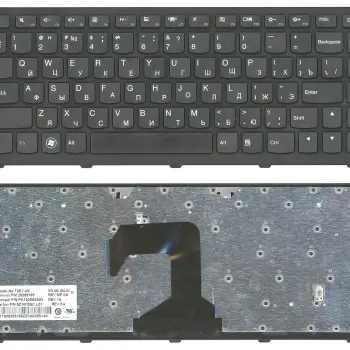 Клавіатура для ноутбука Lenovo IdeaPad (S300, S400, S405) Black, (Black Frame), RU