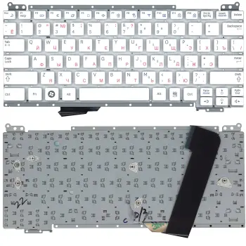 Клавіатура для ноутбука Samsung (NC110) White, (No Frame), RU