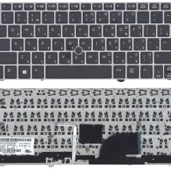 Клавіатура для ноутбука HP Elitebook (2170P) с указателем (Point Stick), Black, (Gray Frame) RU