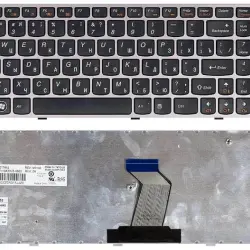 Клавиатура для ноутбука Lenovo IdeaPad (Z560, Z565, G570, G770) Black, (Bronze Frame), RU