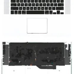 Клавіатура для ноутбука Apple MacBook Pro 2012, Early 2013 (A1398) Black, (Silver TopCase), RU (горизонтальный ентер)