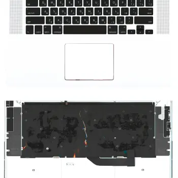 Клавіатура для ноутбука Apple MacBook Pro 2012, Early 2013 (A1398) Black, (Silver TopCase), RU (горизонтальный ентер)