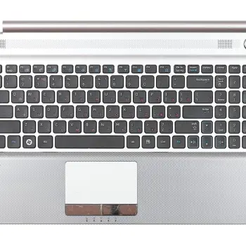 Клавиатура для ноутбука Samsung (RC520) Black, (Silver TopCase), RU