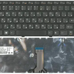 Клавіатура для ноутбука Lenovo IdeaPad (B470, G470, G470AH, G470GH, G475, V470, V470c, Z470, Z475), Black, (Black Frame), RU