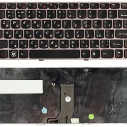 Клавіатура для ноутбука Lenovo IdeaPad (Z470, G470Ah, G470GH, Z370) Black, (Gray Frame), RU