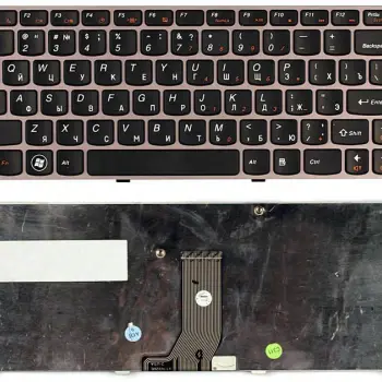 Клавиатура для ноутбука Lenovo IdeaPad (Z470, G470Ah, G470GH, Z370) Black, (Gray Frame), RU