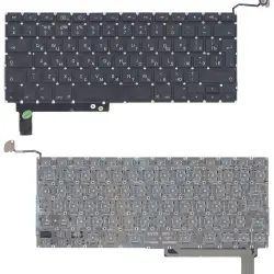 Клавіатура для ноутбука Apple MacBook Pro (A1286) (2011, 2012 года) с подсветкой (Light), Black, (No Frame), с (SD), RU (вертикальный ентер)