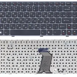 Клавіатура для ноутбука Lenovo IdeaPad (G500, G700), Black, (Gray Frame) RU