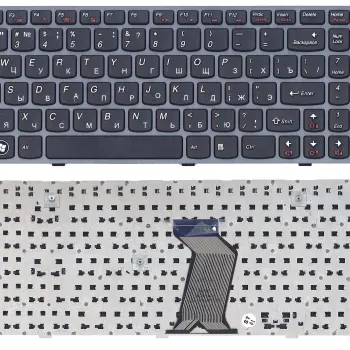 Клавіатура для ноутбука Lenovo IdeaPad (G500, G700), Black, (Gray Frame) RU