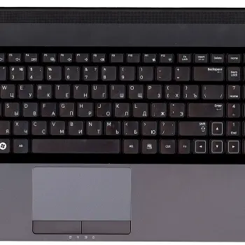 Клавиатура для ноутбука Samsung (300E5A) Black, (Gray TopCase), RU