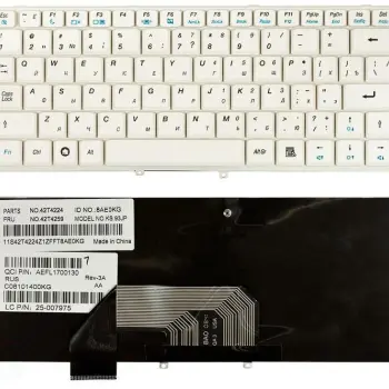 Клавиатура для ноутбука Lenovo IdeaPad (S9, S10) White, RU