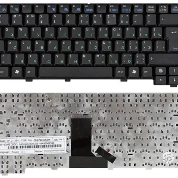 Клавіатура для ноутбука Asus EEE PC (A6R A6 A6M A6Rp A6T A6TC) Black, RU (вертикальный ентер)