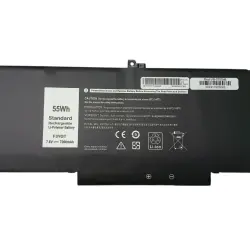 Аккумуляторная батарея для ноутбука Dell F3YGT Latitude 12 7000 7.6V Black 6800mAh OEM