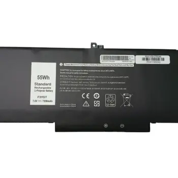 Аккумуляторная батарея для ноутбука Dell F3YGT Latitude 12 7000 7.6V Black 6800mAh OEM