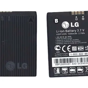 Аккумуляторная батарея для смартфона LG LGIP-520N GD900 Crystal 3.7V Black 1000mAh 3.7Wh