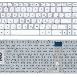 Клавіатура для ноутбука Asus (X756) White, (No Frame), RU горизонтальный Enter