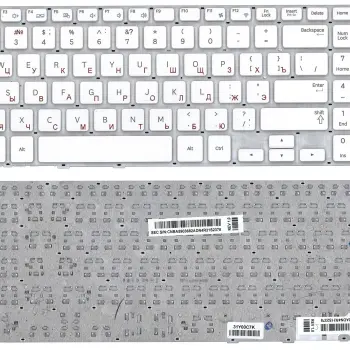 Клавіатура для ноутбука Samsung (370R4E, 370R5E) White, (No Frame), RU