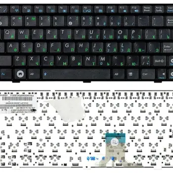 Клавіатура для ноутбука Asus EEE PC (1000H) Black, (Black Frame) RU