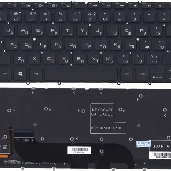 Клавиатура для ноутбука Dell XPS 12 с подсветкой (Light), Black, (No Frame) RU