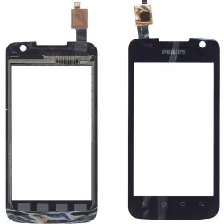 Тачскрін (Сенсорне скло) для смартфону Philips Xenium W6350 чорний