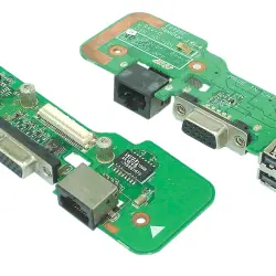 Плата живлення для ноутбука Dell Inspiron 1545 на плате с USB VGA и Audio роз'ємами Hа плате смонтированы силовой роз'єм, VGA роз'єм, два USB роз'єму и сетевой роз'єм
