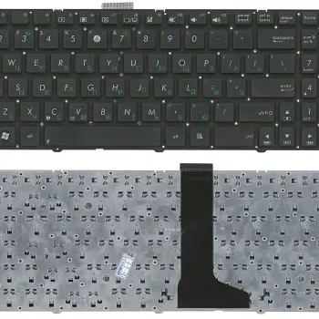 Клавіатура для ноутбука Asus (U53, U53F, U56E) Black, (No Frame) RU (горизонтальный ентер)