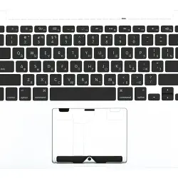 Клавіатура для ноутбука Apple MacBook Pro (A1425) Black, (Silver TopCase), RU (горизонтальный ентер)