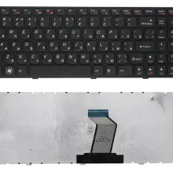 Клавиатура для ноутбука Lenovo IdeaPad (Z560, Z565, G570, G770) Black, (Black Frame), RU