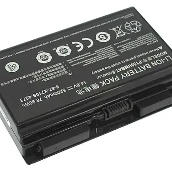 Аккумуляторная батарея для ноутбука DNS P150HMBAT-8 Clevo P150 14.8V Black 5200mAh Orig