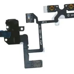 Шлейф аудіо-роз'єму для Apple iPhone 4 чорний