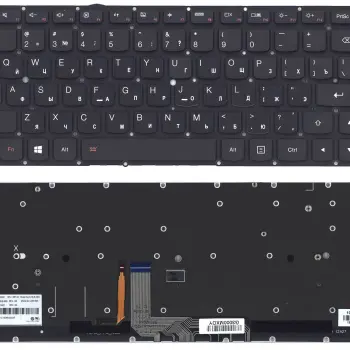 Клавиатура для ноутбука Lenovo Yoga 4 Pro (900) Black с подсветкой (Light), (No Frame) RU