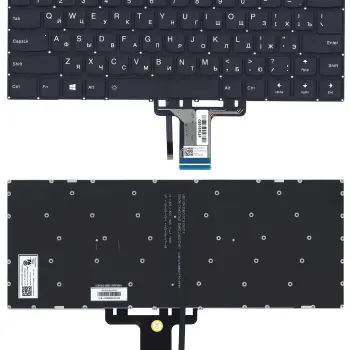 Клавіатура для ноутбука Lenovo Yoga (510-14ISK) Black с подсветкой (Light) (No Frame) RU