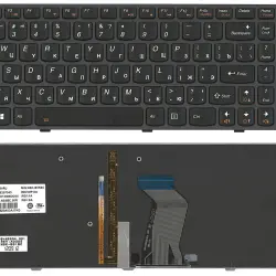 Клавиатура для ноутбука Lenovo IdeaPad (Y580) с подсветкой (Light), Black, (Black Frame), RU