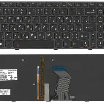 Клавиатура для ноутбука Lenovo IdeaPad (Y580) с подсветкой (Light), Black, (Black Frame), RU