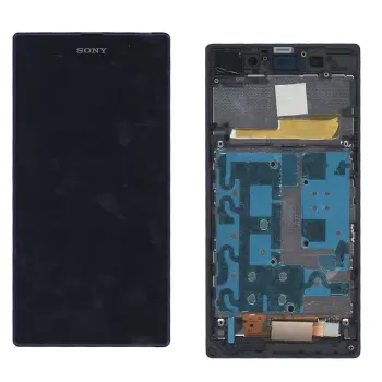 Матрица с тачскрином (модуль) для Sony Xperia Z1 C6902 черный с фиолетовой рамкой