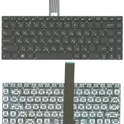 Клавіатура для ноутбука Asus N46, N46J, N46JV, N46V, N46VB, N46VJ, N46V, N46VM, N46VZ с подсветкой (Light) Black, RU