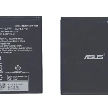 Аккумуляторная батарея для Asus B11P1602 ZenFone Go 5.0 3.8V Black 2600mAh 9.88Wh