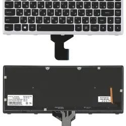 Клавиатура для ноутбука Lenovo IdeaPad (Z400) с подсветкой (Light), Black, (Gray Frame), RU
