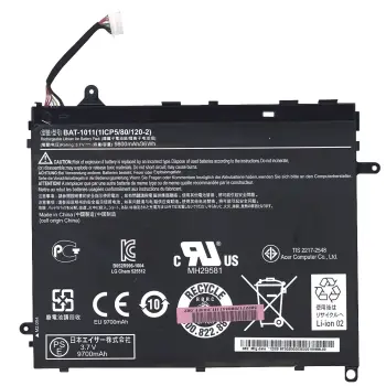 Акумуляторна батарея для планшета Acer BAT-1011 Iconia Tablet A510 A700 3.7V Black 9800mAh Orig