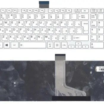 Клавиатура Toshiba Satellite (C50, C50D, C50-A, C50D-A, C55, C55-A, C55DT, C55DT-A) White, (White Frame) RU (вертикальный энтер)