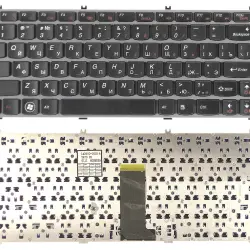 Клавиатура для ноутбука Lenovo IdeaPad (Y470) Black, (Gray Frame), RU