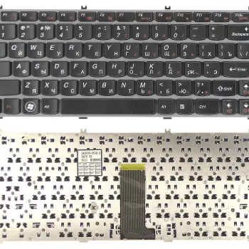 Клавиатура для ноутбука Lenovo IdeaPad (Y470) Black, (Gray Frame), RU
