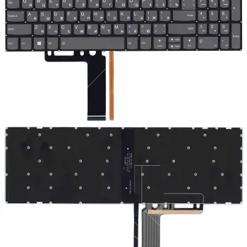 Клавиатура для ноутбука Lenovo IdeaPad 320-15ABR с подсветкой (Light), Black, (No Frame) RU