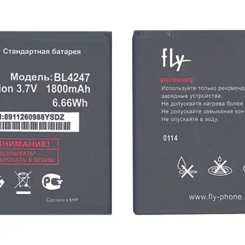Аккумуляторная батарея для смартфона Fly BL4247 IQ442 Miracle 3.7V Black 1800mAh 6.66Wh