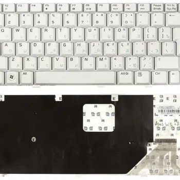 Клавиатура для ноутбука Asus (W3, W3J, A8, F8, N80) Silver, RU (вертикальный энтер)